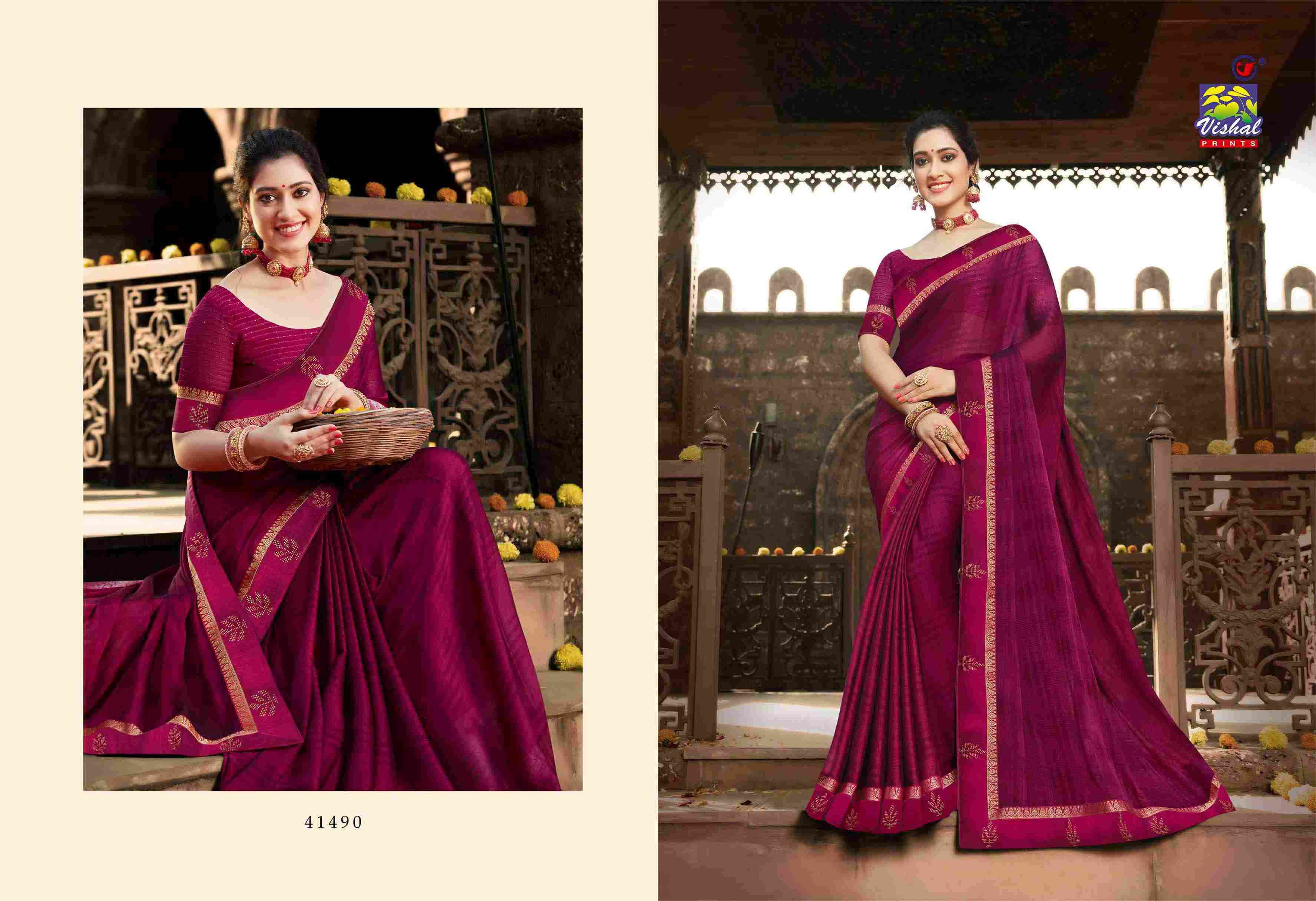 ASPIRE VOL-6 BY VISHAL PRINTS 41481 TO 41492 SERIES INDIAN TRADITIONAL WEAR COLLECTION BEAUTIFUL STYLISH FANCY COLORFUL PARTY WEAR & OCCASIONAL WEAR FANCY SAREES AT WHOLESALE PRICE