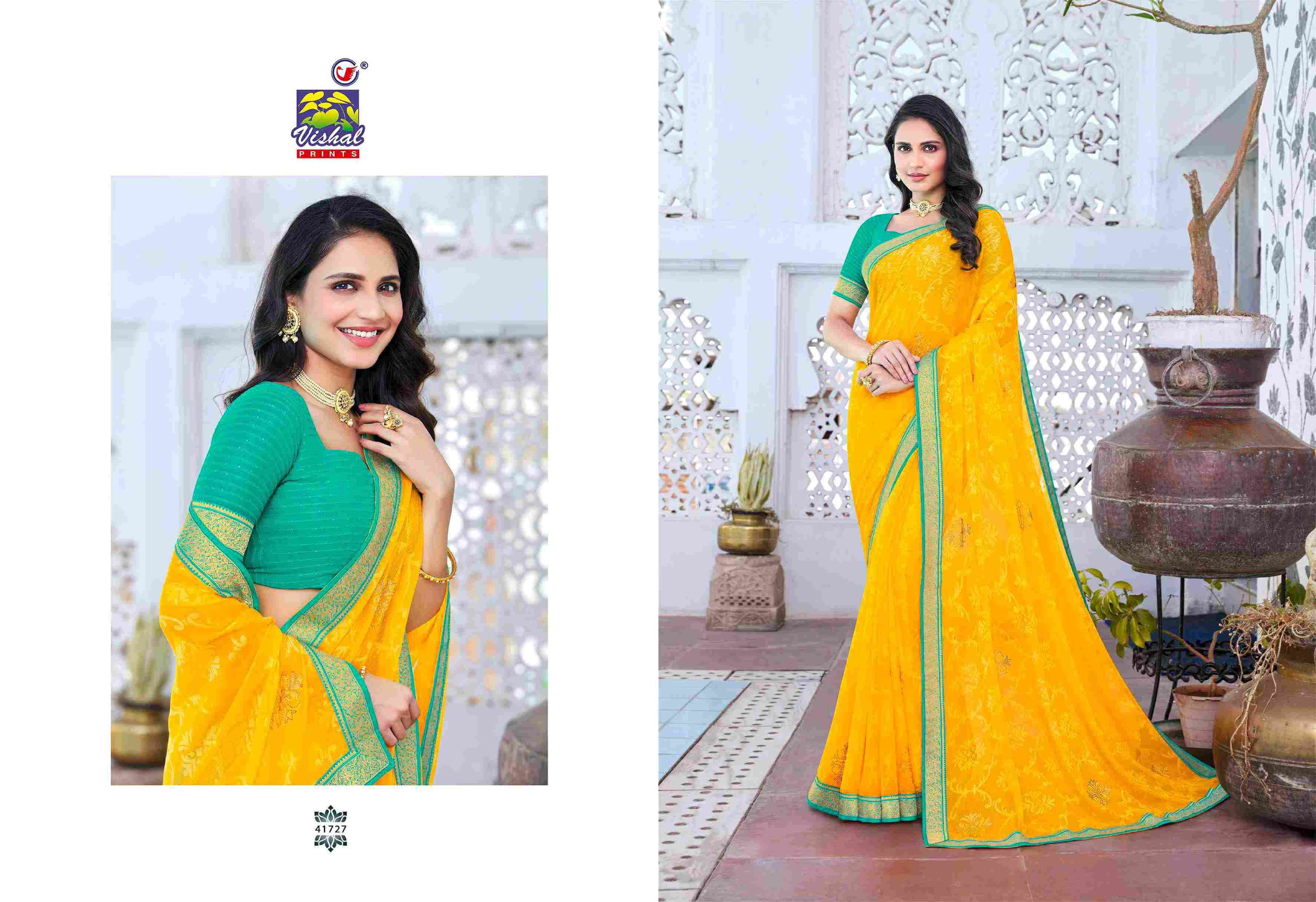 NIMRAT VOL-2 BY VISHAL PRINTS 41724 TO 41735 SERIES INDIAN TRADITIONAL WEAR COLLECTION BEAUTIFUL STYLISH FANCY COLORFUL PARTY WEAR & OCCASIONAL WEAR FANCY SAREES AT WHOLESALE PRICE