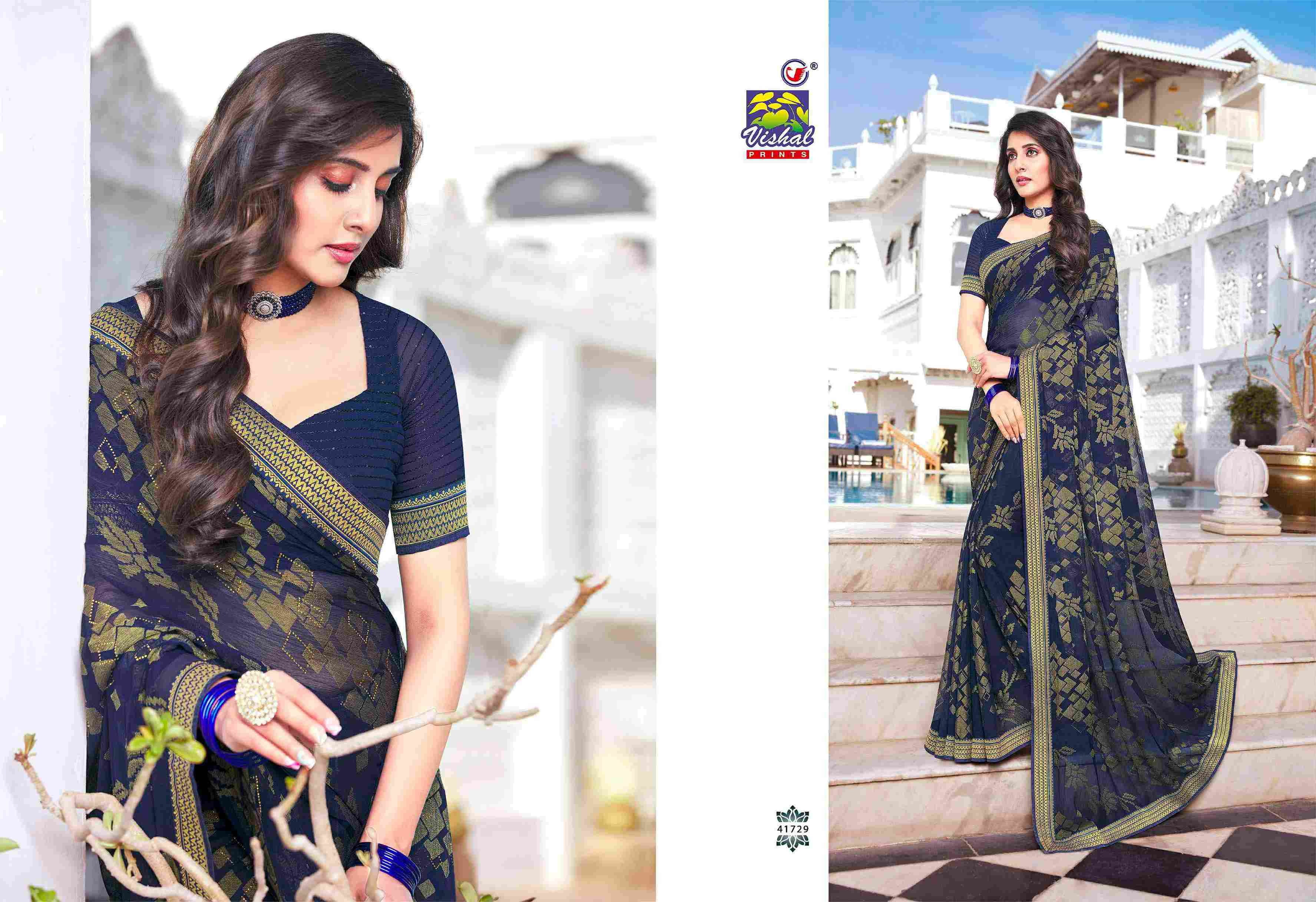 NIMRAT VOL-2 BY VISHAL PRINTS 41724 TO 41735 SERIES INDIAN TRADITIONAL WEAR COLLECTION BEAUTIFUL STYLISH FANCY COLORFUL PARTY WEAR & OCCASIONAL WEAR FANCY SAREES AT WHOLESALE PRICE
