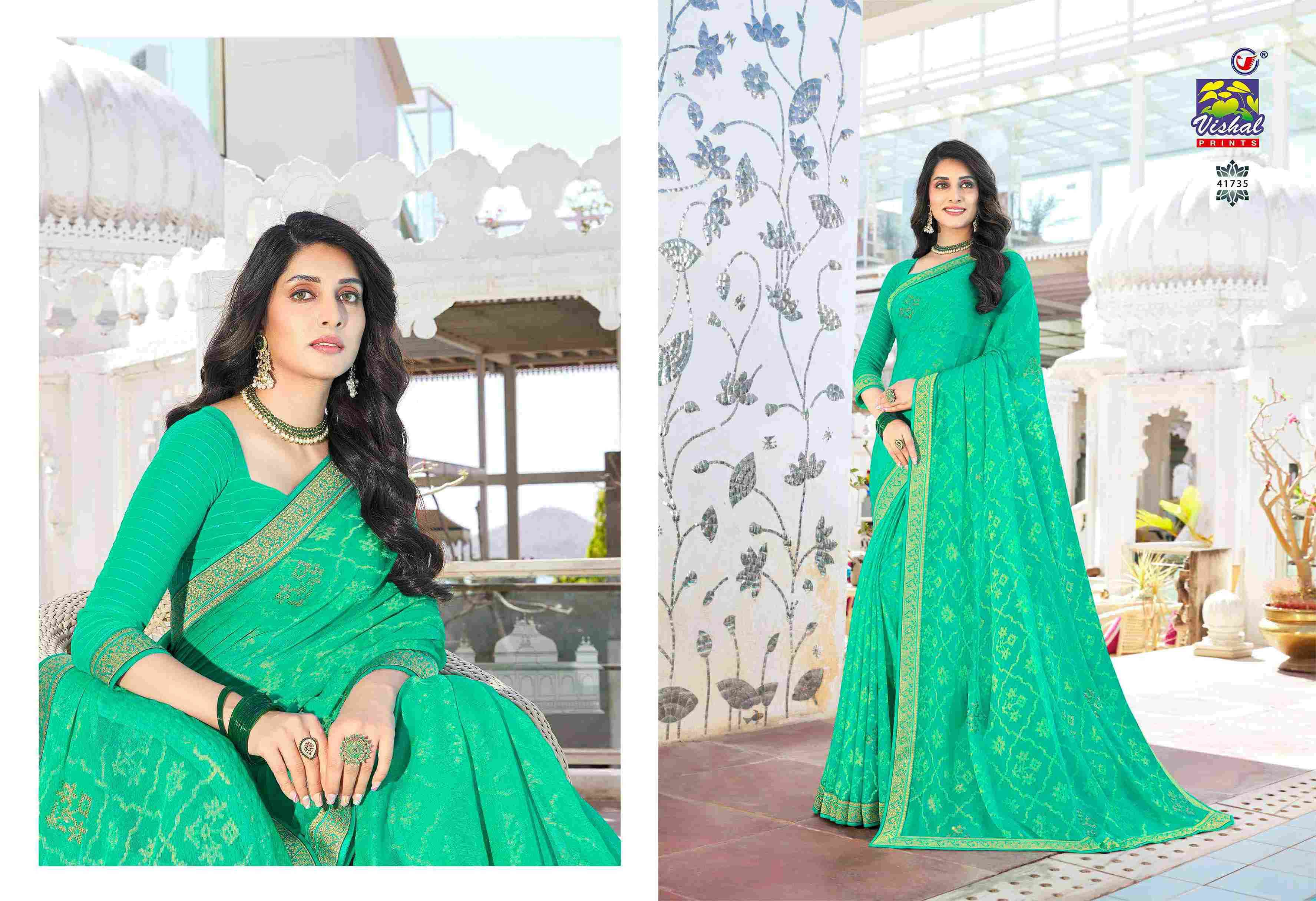 NIMRAT VOL-2 BY VISHAL PRINTS 41724 TO 41735 SERIES INDIAN TRADITIONAL WEAR COLLECTION BEAUTIFUL STYLISH FANCY COLORFUL PARTY WEAR & OCCASIONAL WEAR FANCY SAREES AT WHOLESALE PRICE