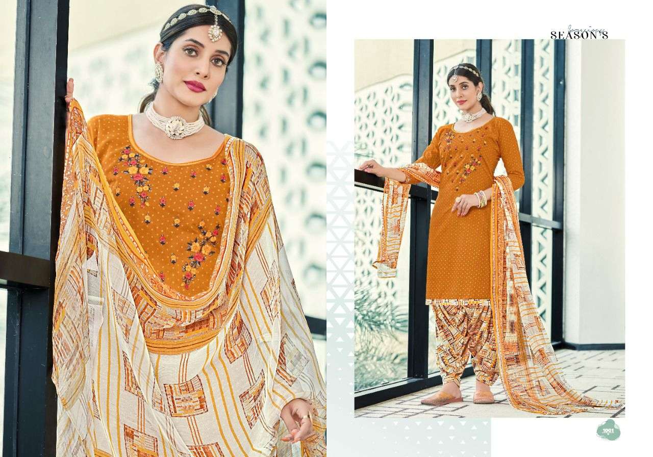 NOOR E PATIYALA BY KAY VEE 1001 TO 1008 SERIES BEAUTIFUL SUITS COLORFUL STYLISH FANCY CASUAL WEAR & ETHNIC WEAR PURE COTTON DRESSES AT WHOLESALE PRICE