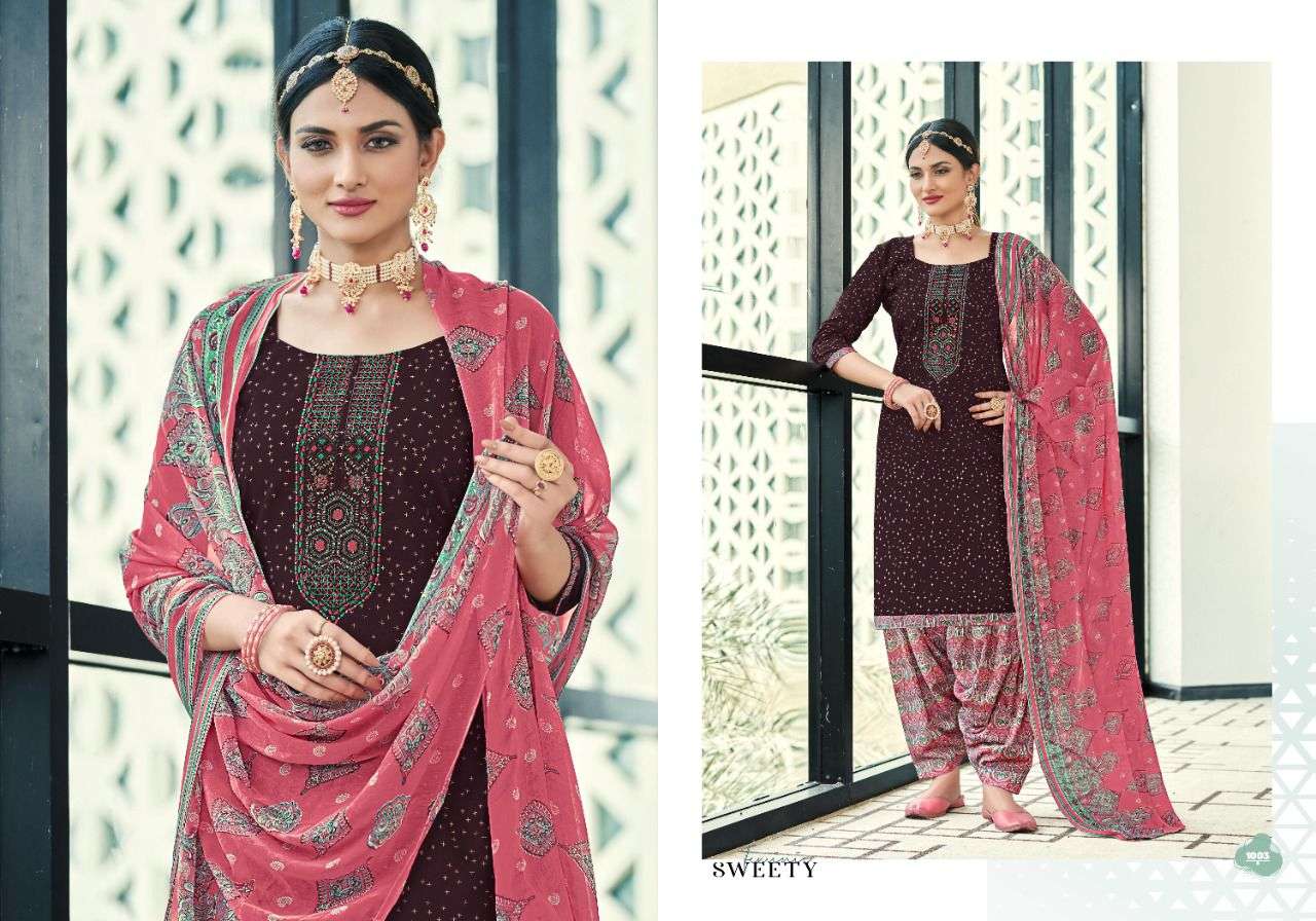 NOOR E PATIYALA BY KAY VEE 1001 TO 1008 SERIES BEAUTIFUL SUITS COLORFUL STYLISH FANCY CASUAL WEAR & ETHNIC WEAR PURE COTTON DRESSES AT WHOLESALE PRICE