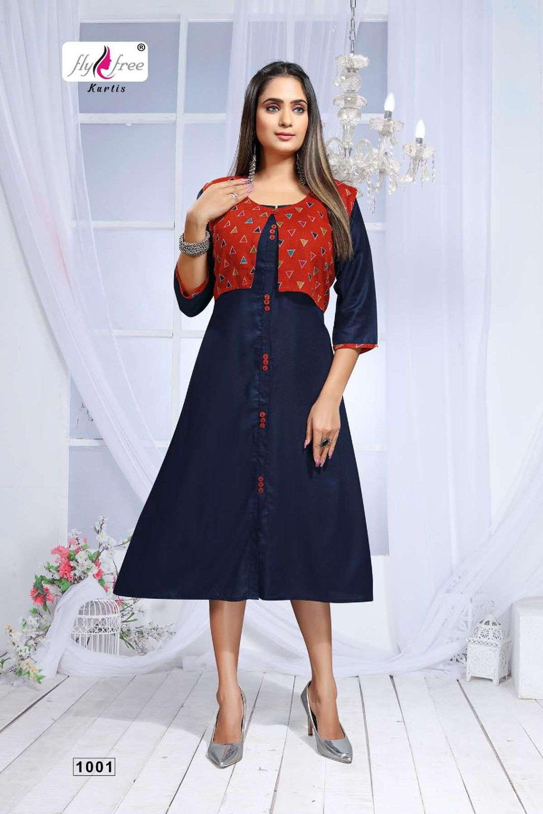 KITTY PARTY VOL-2 BY FLY FREE 1001 TO 1008 SERIES DESIGNER STYLISH FANCY COLORFUL BEAUTIFUL PARTY WEAR & ETHNIC WEAR COLLECTION HEAVY RAYON KURTIS AT WHOLESALE PRICE