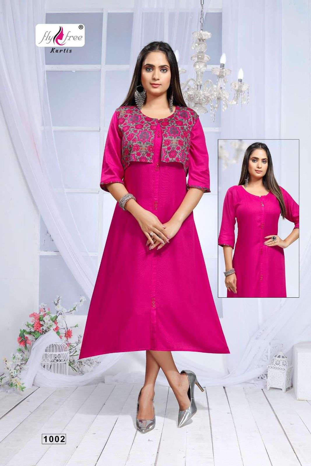 KITTY PARTY VOL-2 BY FLY FREE 1001 TO 1008 SERIES DESIGNER STYLISH FANCY COLORFUL BEAUTIFUL PARTY WEAR & ETHNIC WEAR COLLECTION HEAVY RAYON KURTIS AT WHOLESALE PRICE