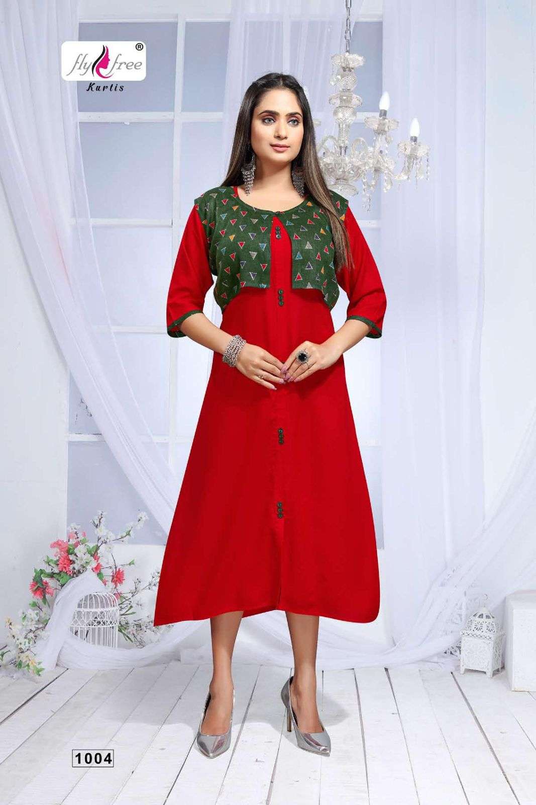 KITTY PARTY VOL-2 BY FLY FREE 1001 TO 1008 SERIES DESIGNER STYLISH FANCY COLORFUL BEAUTIFUL PARTY WEAR & ETHNIC WEAR COLLECTION HEAVY RAYON KURTIS AT WHOLESALE PRICE
