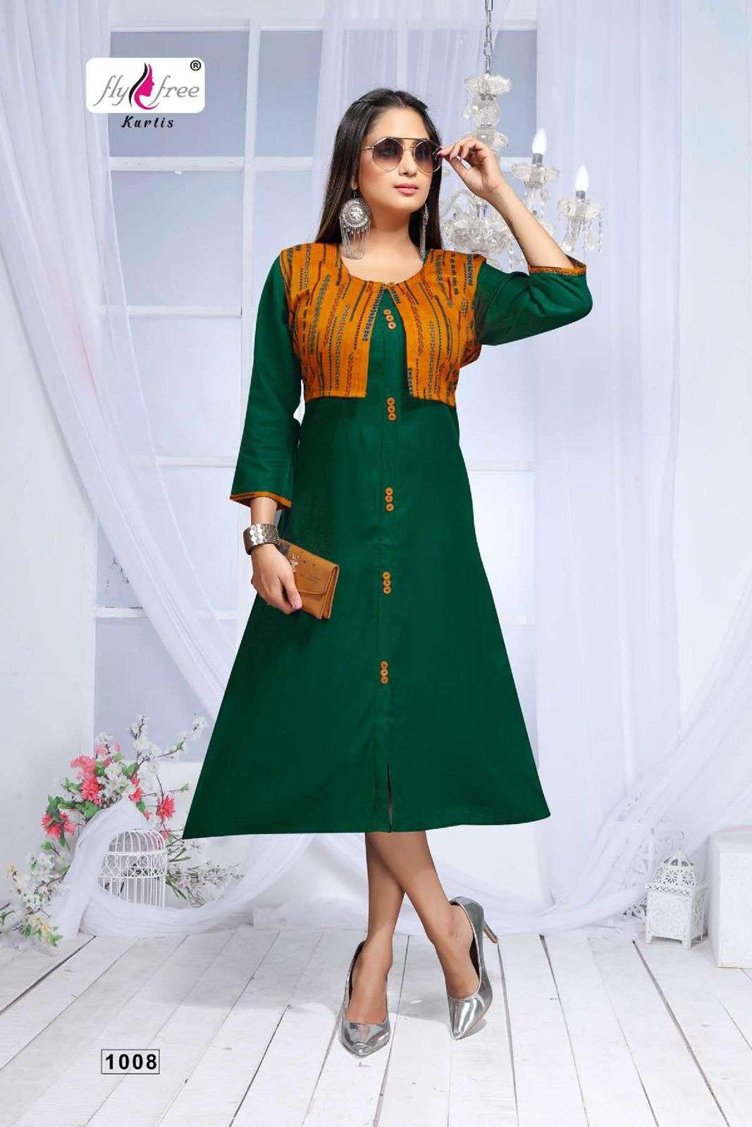 KITTY PARTY VOL-2 BY FLY FREE 1001 TO 1008 SERIES DESIGNER STYLISH FANCY COLORFUL BEAUTIFUL PARTY WEAR & ETHNIC WEAR COLLECTION HEAVY RAYON KURTIS AT WHOLESALE PRICE