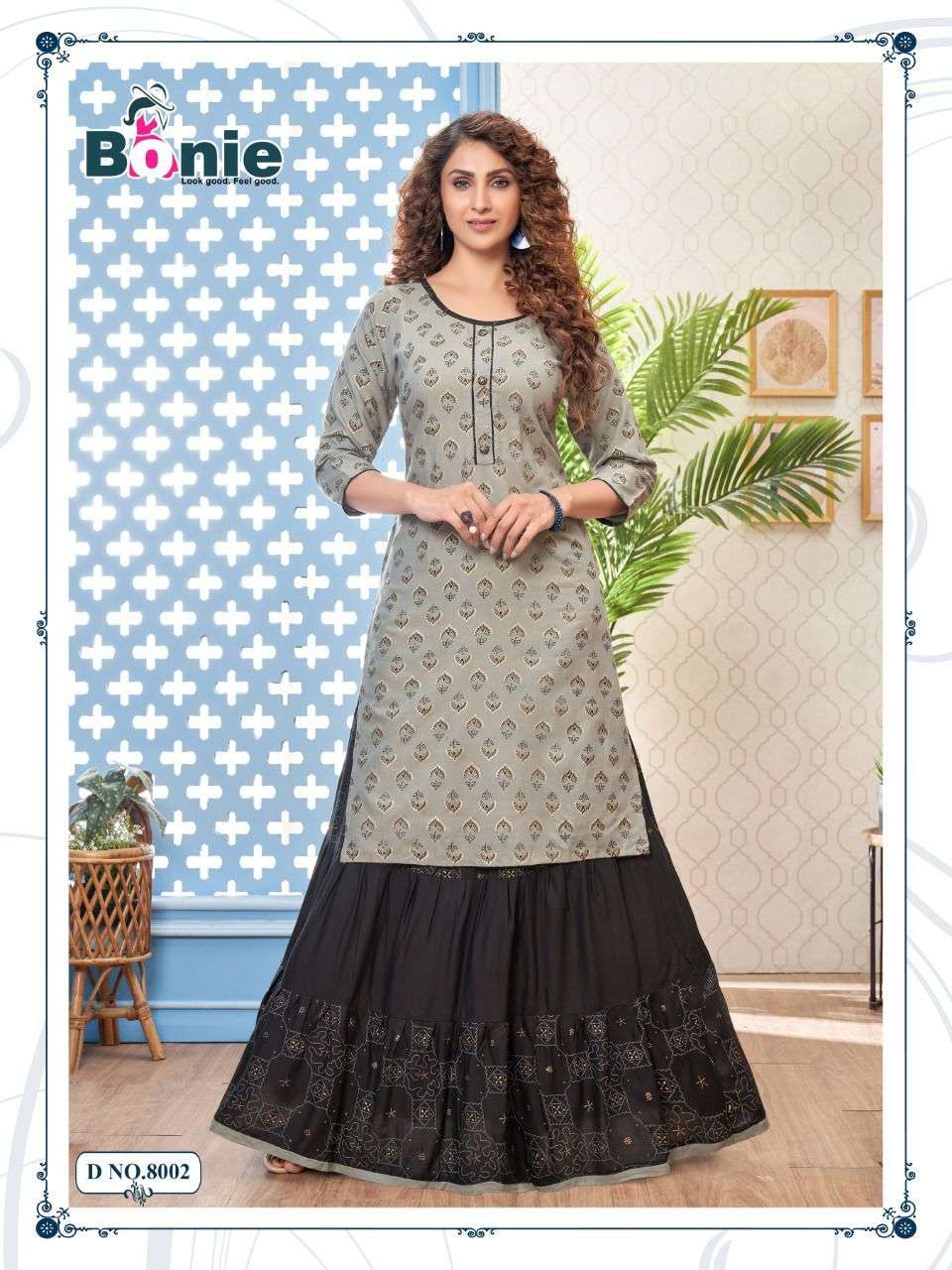 FIANA VOL-8 BY BONIE 8001 TO 8008 SERIES DESIGNER STYLISH FANCY COLORFUL BEAUTIFUL PARTY WEAR & ETHNIC WEAR COLLECTION PURE RAYON KURTIS AT WHOLESALE PRICE