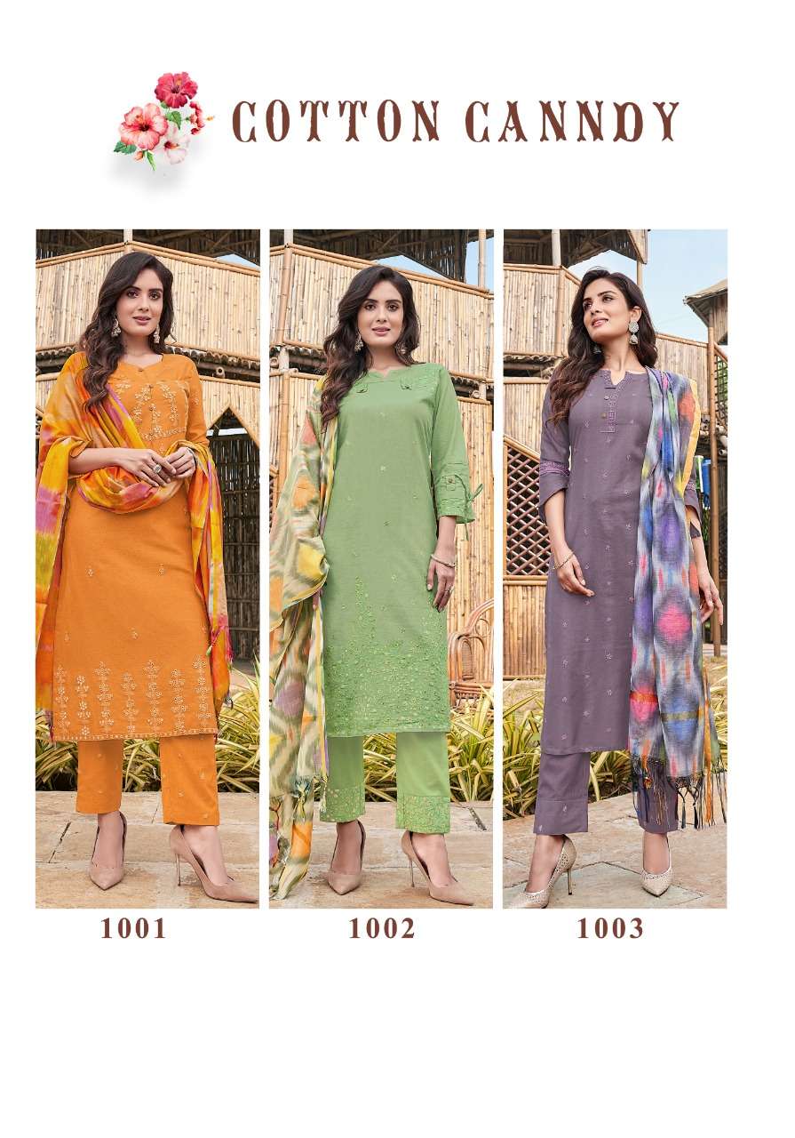 COTTON CANDY BY PEHER 1001 TO 1006 SERIES BEAUTIFUL SUITS COLORFUL STYLISH FANCY CASUAL WEAR & ETHNIC WEAR PURE COTTON DRESSES AT WHOLESALE PRICE
