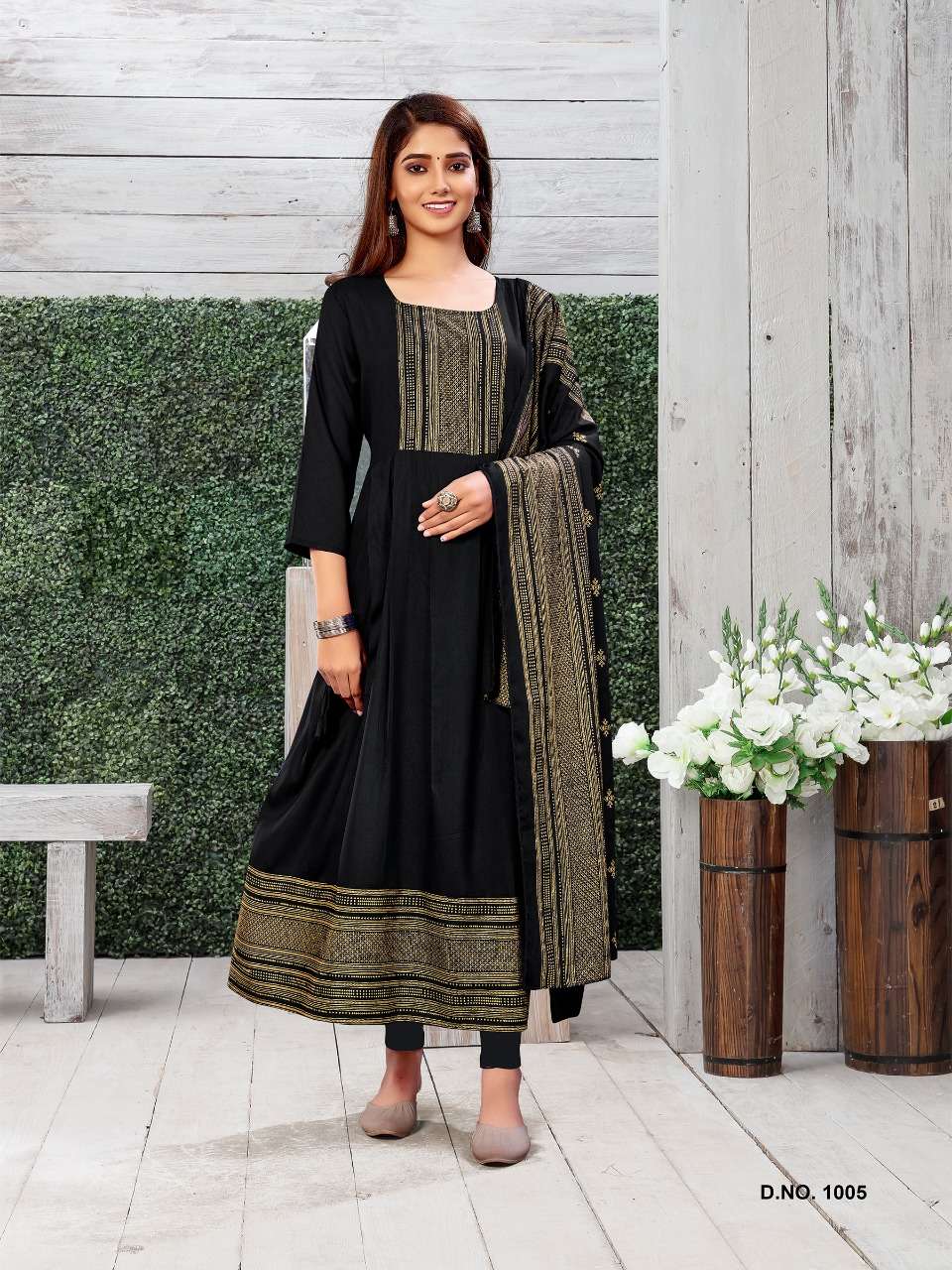 MORNI BY JINESH NX 1001 TO 1008 SERIES BEAUTIFUL STYLISH FANCY COLORFUL CASUAL WEAR & ETHNIC WEAR RAYON PRINT GOWNS WITH DUPATTA AT WHOLESALE PRICE