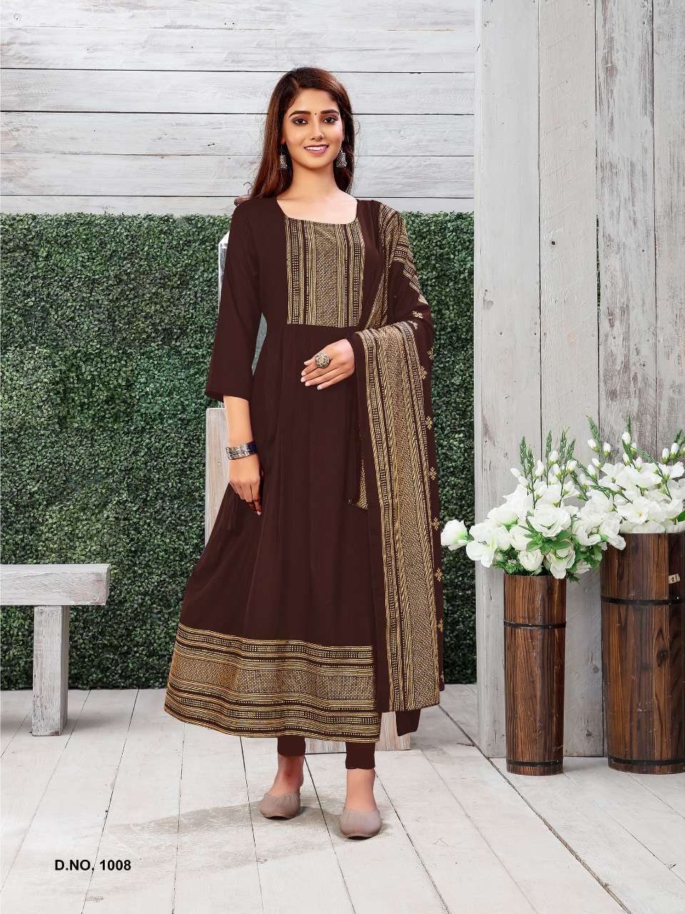 MORNI BY JINESH NX 1001 TO 1008 SERIES BEAUTIFUL STYLISH FANCY COLORFUL CASUAL WEAR & ETHNIC WEAR RAYON PRINT GOWNS WITH DUPATTA AT WHOLESALE PRICE