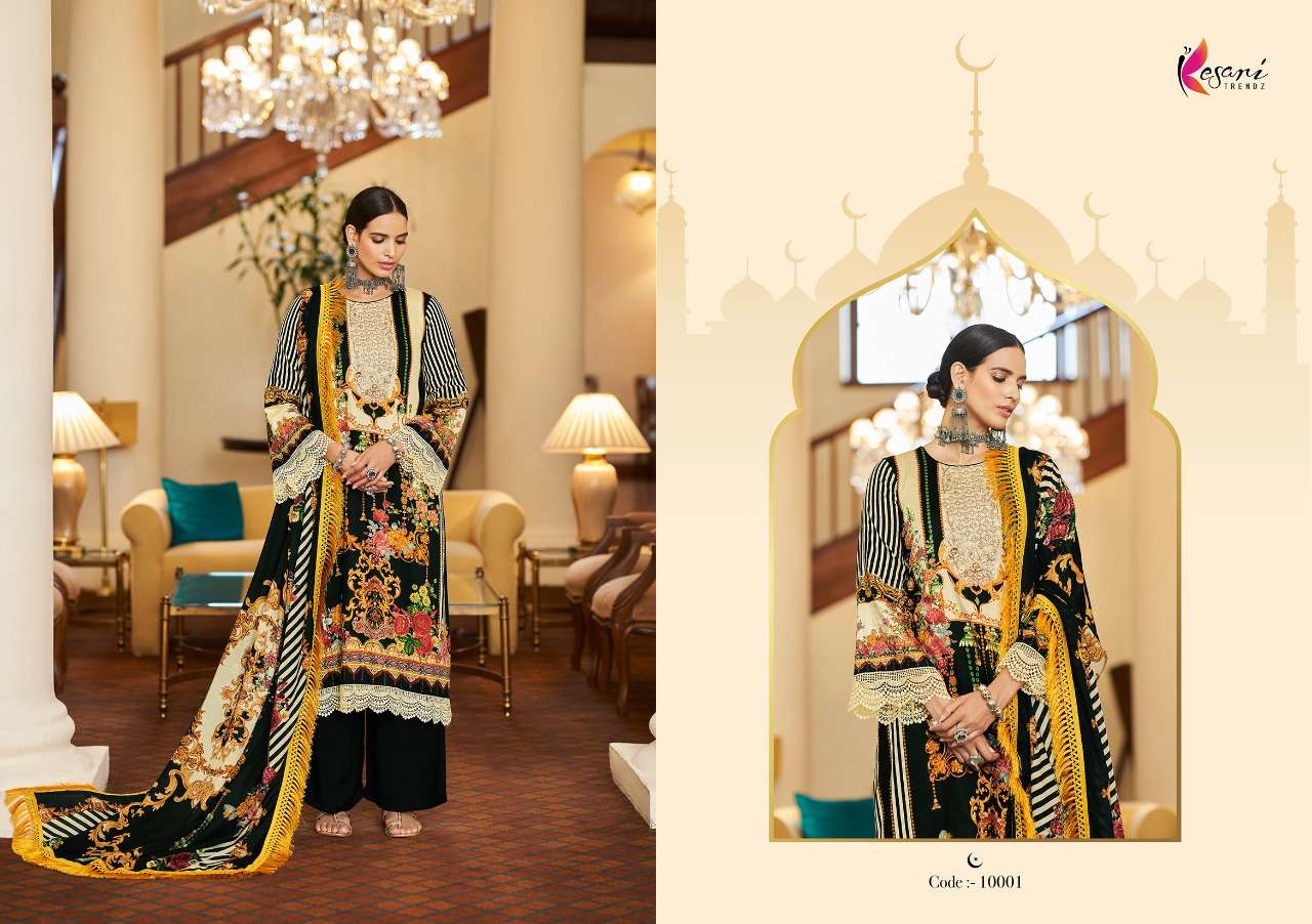 Jashn E Bahar By Kesari Trendz 10001 To 10008 Series Beautiful Suits Colorful Stylish Fancy Casual Wear & Ethnic Wear Pure Jam Satin Print Dresses At Wholesale Price