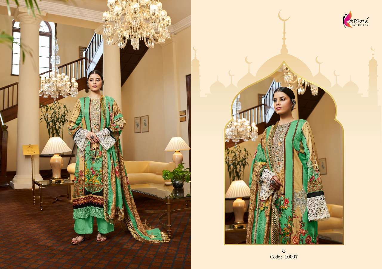 Jashn E Bahar By Kesari Trendz 10001 To 10008 Series Beautiful Suits Colorful Stylish Fancy Casual Wear & Ethnic Wear Pure Jam Satin Print Dresses At Wholesale Price