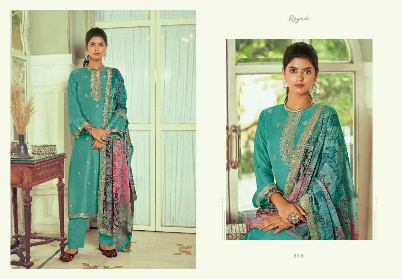 SERENA BY REYNA 811 TO 816 SERIES BEAUTIFUL SUITS COLORFUL STYLISH FANCY CASUAL WEAR & ETHNIC WEAR PURE SILK DRESSES AT WHOLESALE PRICE