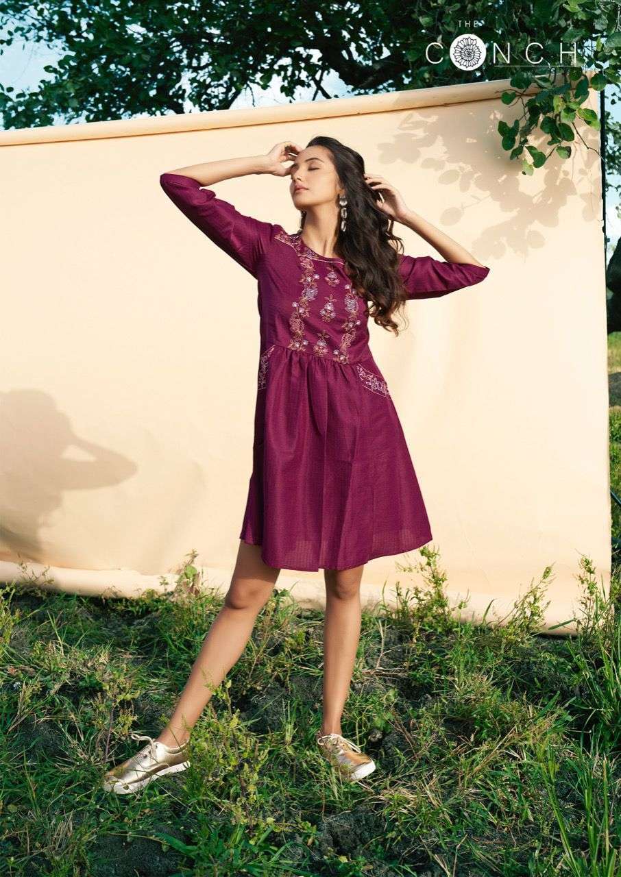 CONCH BY RIYA DESIGNER 1101 TO 1106 SERIES DESIGNER STYLISH FANCY COLORFUL BEAUTIFUL PARTY WEAR & ETHNIC WEAR COLLECTION IMPORTED KURTIS AT WHOLESALE PRICE