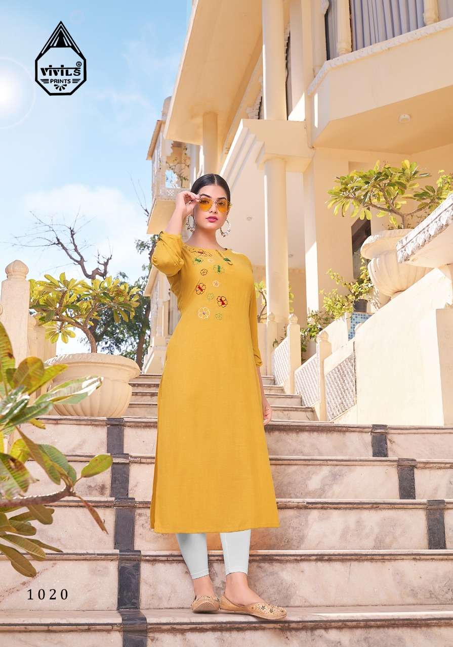 SEHER VOL-6 BY VIVILS PRINTS 1017 TO 1021 SERIES DESIGNER STYLISH FANCY COLORFUL BEAUTIFUL PARTY WEAR & ETHNIC WEAR COLLECTION PURE RAYON KURTIS AT WHOLESALE PRICE