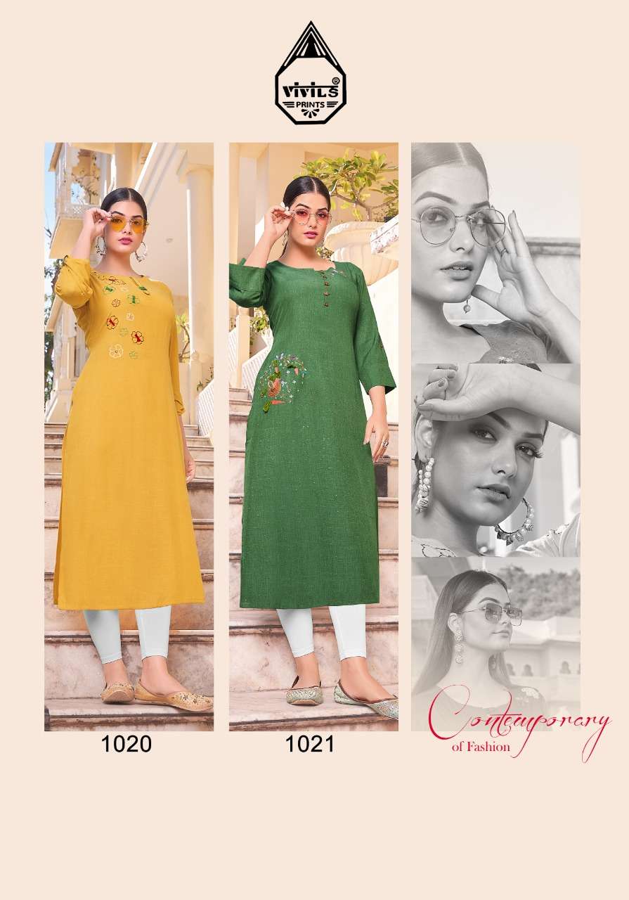 SEHER VOL-6 BY VIVILS PRINTS 1017 TO 1021 SERIES DESIGNER STYLISH FANCY COLORFUL BEAUTIFUL PARTY WEAR & ETHNIC WEAR COLLECTION PURE RAYON KURTIS AT WHOLESALE PRICE