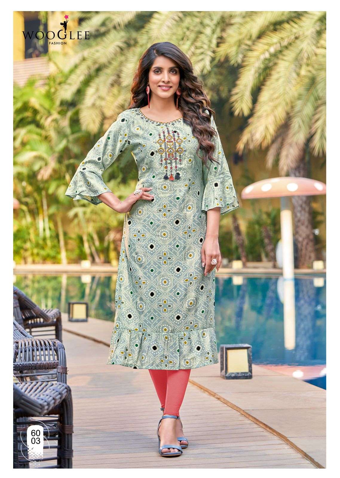 Tarang By Wooglee 6001 To 6006 Series Designer Collection Beautiful Stylish Fancy Colorful Party Wear & Occasional Wear Pure Rayon Kurtis At Wholesale Price