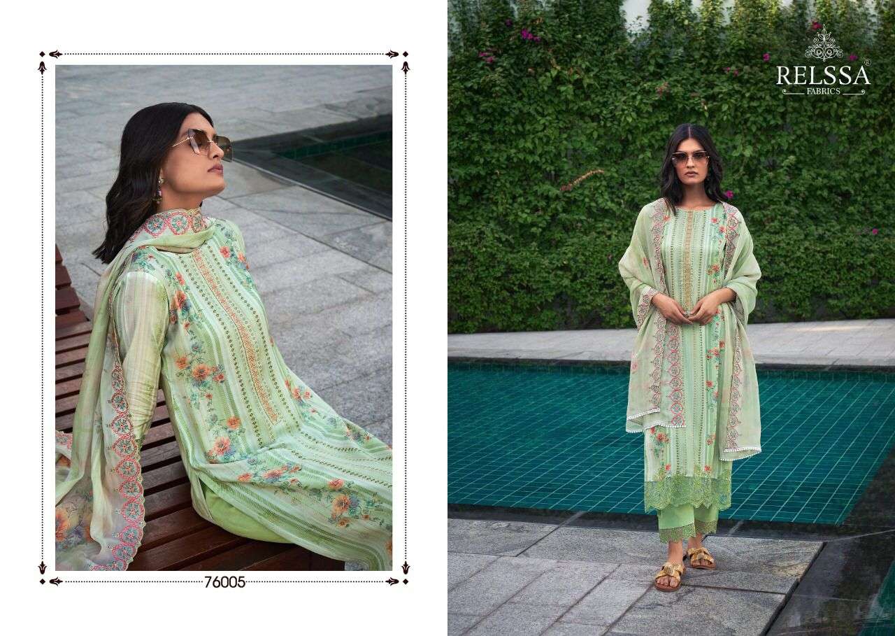AAINA-GAR BY RELSSA FABRICS 76001 TO 76006 SERIES BEAUTIFUL SUITS COLORFUL STYLISH FANCY CASUAL WEAR & ETHNIC WEAR PURE SILK DRESSES AT WHOLESALE PRICE