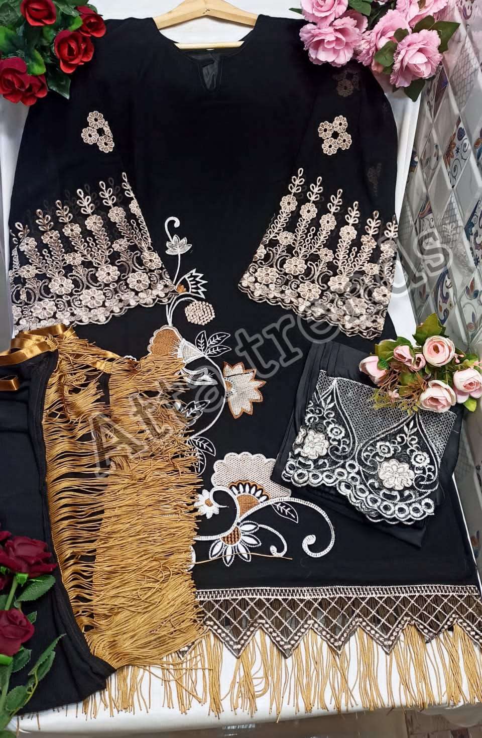 ATTA TRENDZ 2711 COLOURS BY ATTA TRENDZ 2711-A TO 2711-B SERIES BEAUTIFUL PAKISTANI SUITS COLORFUL STYLISH FANCY CASUAL WEAR & ETHNIC WEAR PURE GEORGETTE DRESSES AT WHOLESALE PRICE
