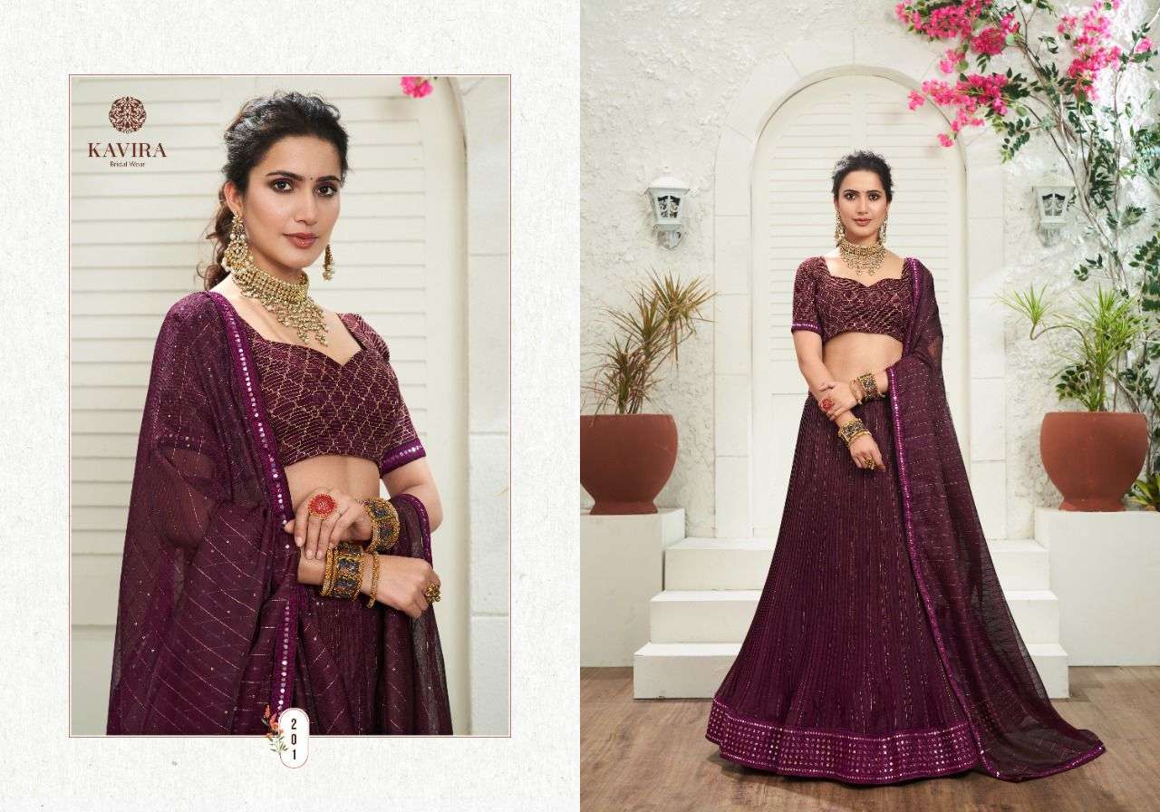 MAAYA VOL-2 BY KAVIRA 201 TO 209 SERIES DESIGNER BEAUTIFUL NAVRATRI COLLECTION OCCASIONAL WEAR & PARTY WEAR FANCY LEHENGAS AT WHOLESALE PRICE