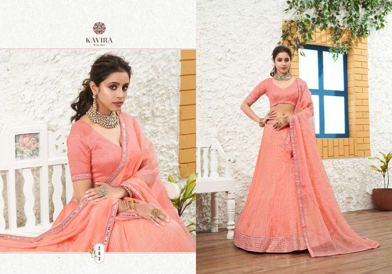 MAAYA VOL-2 BY KAVIRA 201 TO 209 SERIES DESIGNER BEAUTIFUL NAVRATRI COLLECTION OCCASIONAL WEAR & PARTY WEAR FANCY LEHENGAS AT WHOLESALE PRICE