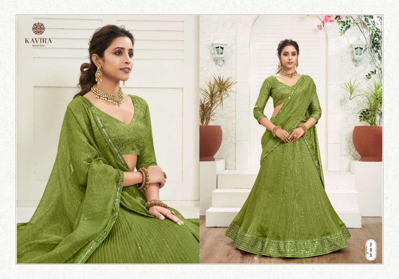 MAAYA VOL-2 BY KAVIRA 201 TO 209 SERIES DESIGNER BEAUTIFUL NAVRATRI COLLECTION OCCASIONAL WEAR & PARTY WEAR FANCY LEHENGAS AT WHOLESALE PRICE