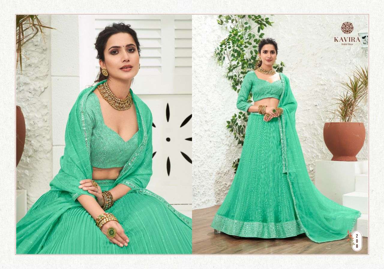 MAAYA VOL-2 BY KAVIRA 201 TO 209 SERIES DESIGNER BEAUTIFUL NAVRATRI COLLECTION OCCASIONAL WEAR & PARTY WEAR FANCY LEHENGAS AT WHOLESALE PRICE