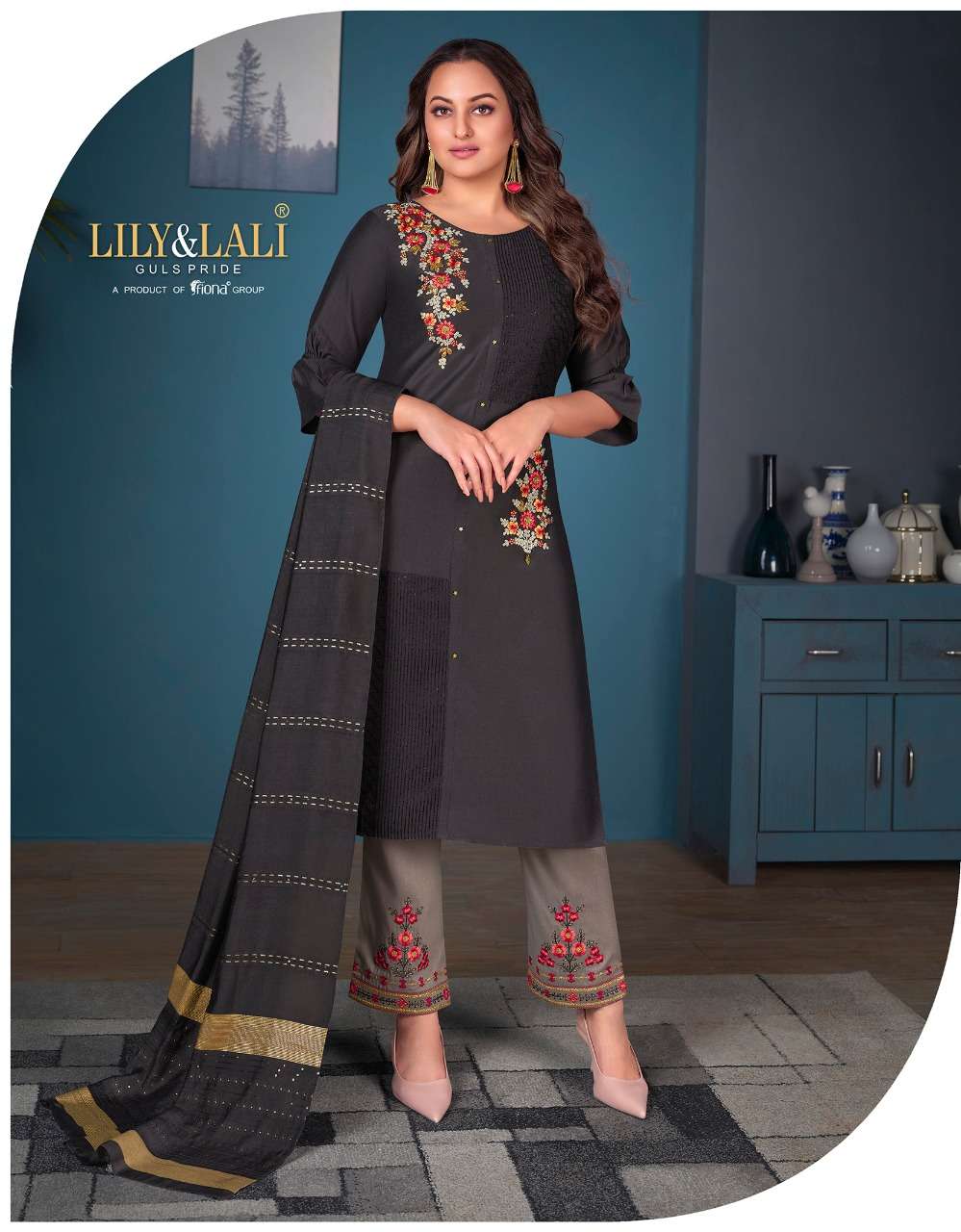 FAIRY-TALE BY LILY AND LALI 10041 TO 10048 SERIES BEAUTIFUL SUITS COLORFUL STYLISH FANCY CASUAL WEAR & ETHNIC WEAR BEMBERG SILK DRESSES AT WHOLESALE PRICE