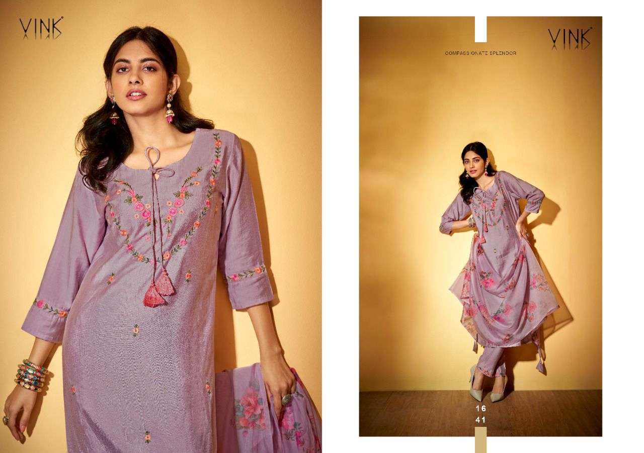 OCCASSIONS VOL-4 BY VINK 1641 TO 1646 SERIES BEAUTIFUL SUITS COLORFUL STYLISH FANCY CASUAL WEAR & ETHNIC WEAR PURE VISCOSE DRESSES AT WHOLESALE PRICE