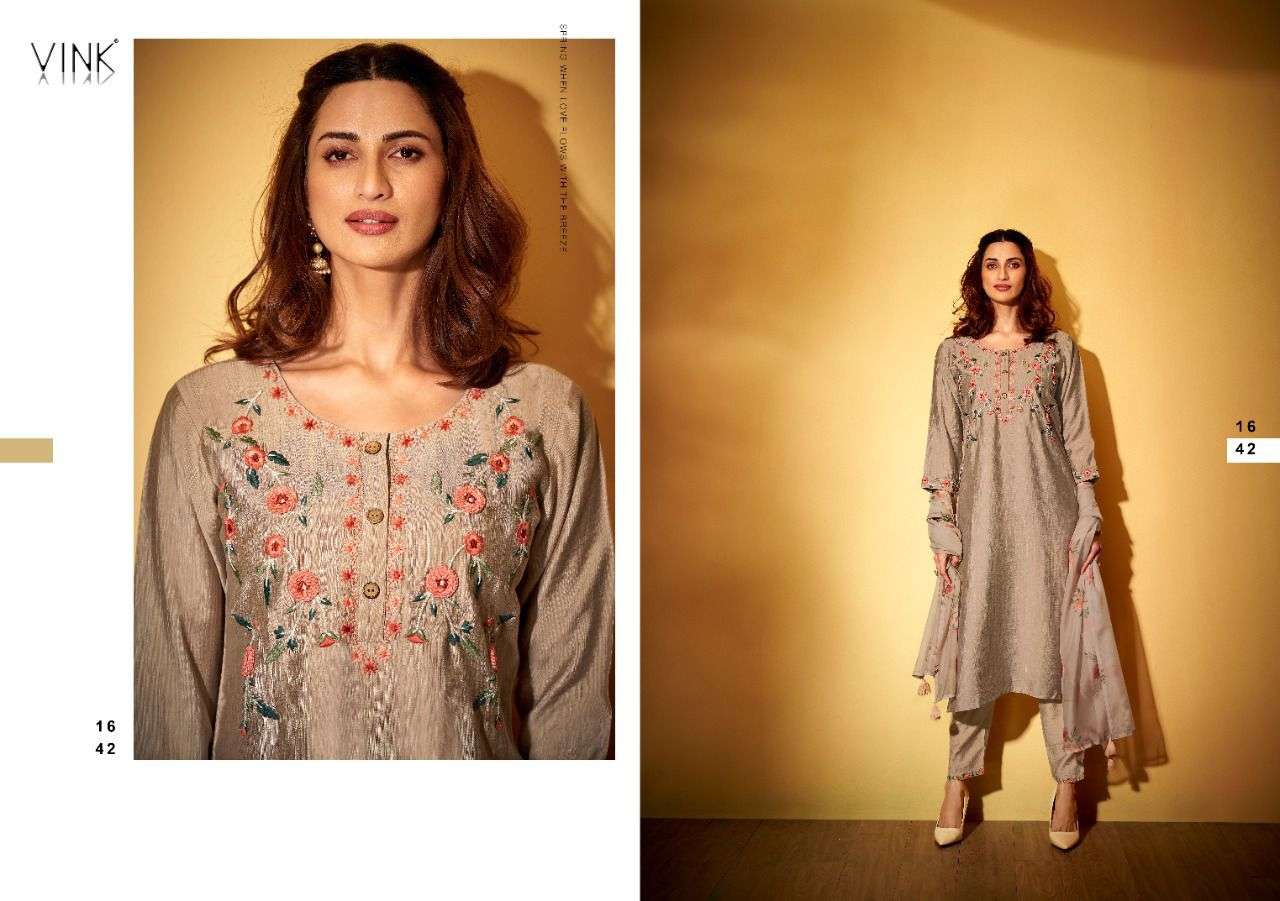 OCCASSIONS VOL-4 BY VINK 1641 TO 1646 SERIES BEAUTIFUL SUITS COLORFUL STYLISH FANCY CASUAL WEAR & ETHNIC WEAR PURE VISCOSE DRESSES AT WHOLESALE PRICE