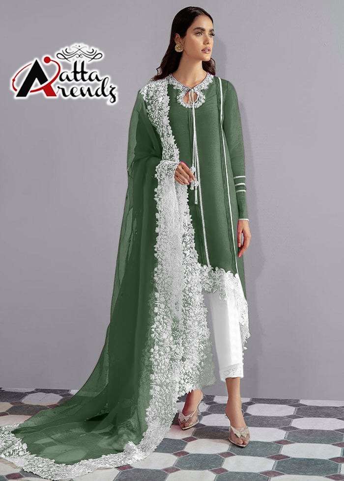 ATTA TRENDZ 2714 COLOURS BY ATTA TRENDZ 2714-A TO 2714-B SERIES BEAUTIFUL PAKISTANI SUITS COLORFUL STYLISH FANCY CASUAL WEAR & ETHNIC WEAR PURE GEORGETTE DRESSES AT WHOLESALE PRICE