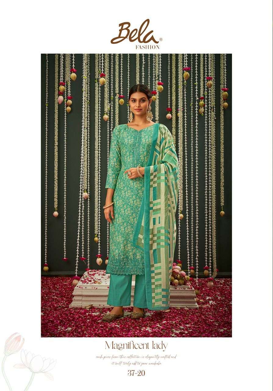 EHTIRAAM BY BELA FASHION 3717 TO 3722 SERIES BEAUTIFUL SUITS COLORFUL STYLISH FANCY CASUAL WEAR & ETHNIC WEAR COTTON SILK PRINT DRESSES AT WHOLESALE PRICE