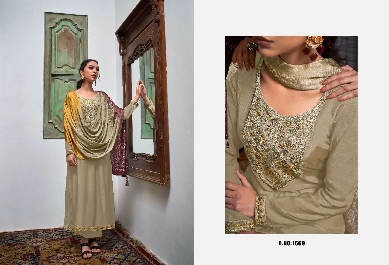 AASTHA BY RANGATI 1667 TO 1672 SERIES BEAUTIFUL SUITS COLORFUL STYLISH FANCY CASUAL WEAR & ETHNIC WEAR SILK DRESSES AT WHOLESALE PRICE