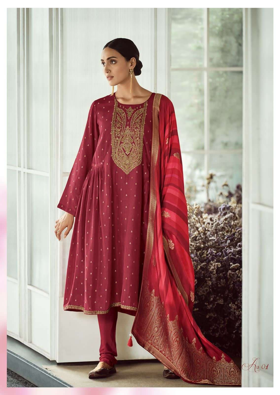 ASHMITA BY VARSHA FASHION 01 TO 04 SERIES BEAUTIFUL SUITS COLORFUL STYLISH FANCY CASUAL WEAR & ETHNIC WEAR VISCOSE EMBRODERED DRESSES AT WHOLESALE PRICE