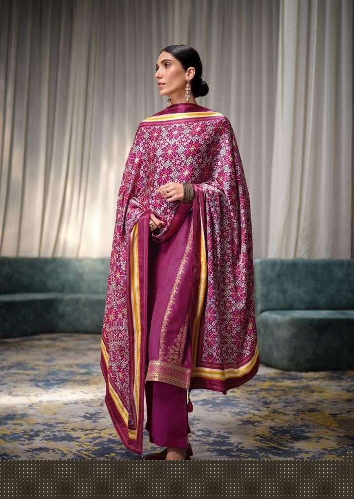 ESHIKA BY VARSHA FASHION 01 TO 05 SERIES BEAUTIFUL SUITS COLORFUL STYLISH FANCY CASUAL WEAR & ETHNIC WEAR VISCOSE SATIN DRESSES AT WHOLESALE PRICE