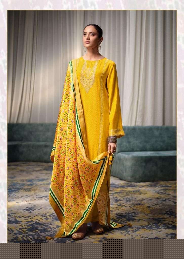 ESHIKA BY VARSHA FASHION 01 TO 05 SERIES BEAUTIFUL SUITS COLORFUL STYLISH FANCY CASUAL WEAR & ETHNIC WEAR VISCOSE SATIN DRESSES AT WHOLESALE PRICE