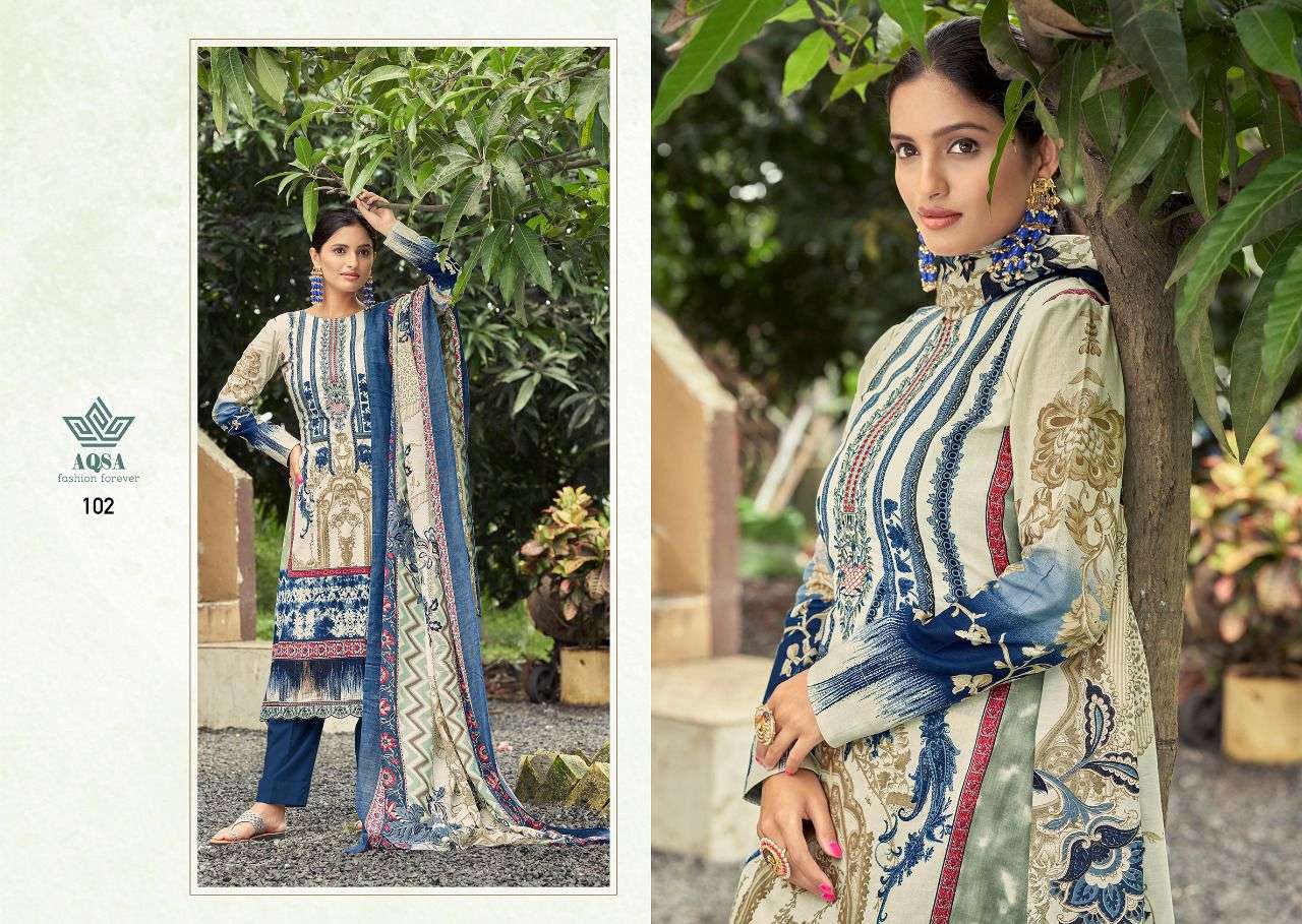 FARAH BY AQSA 101 TO 106 SERIES BEAUTIFUL SUITS COLORFUL STYLISH FANCY CASUAL WEAR & ETHNIC WEAR CAMBRIC PRINT DRESSES AT WHOLESALE PRICE