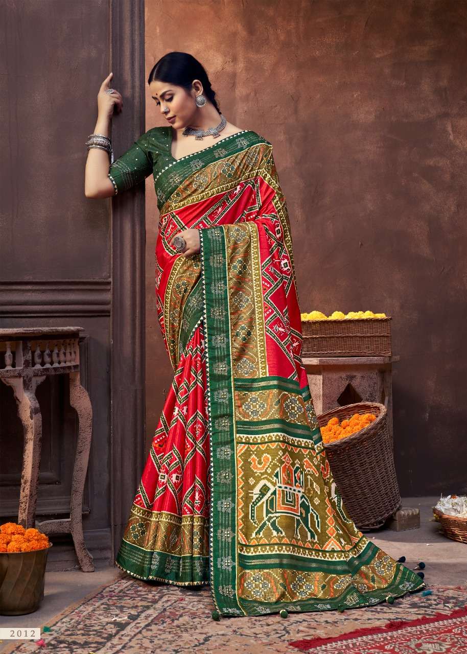 KESARIYA VOL-2 BY SHUBH SHREE 2001 TO 2015 SERIES INDIAN TRADITIONAL WEAR COLLECTION BEAUTIFUL STYLISH FANCY COLORFUL PARTY WEAR & OCCASIONAL WEAR TUSSAR SILK SAREES AT WHOLESALE PRICE