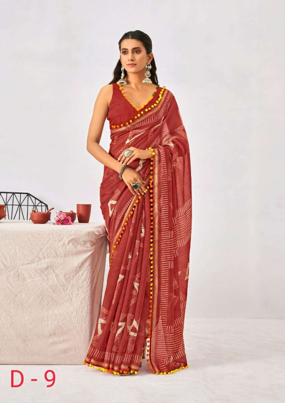 PUMPUM BY SR A TO J SERIES INDIAN TRADITIONAL WEAR COLLECTION BEAUTIFUL STYLISH FANCY COLORFUL PARTY WEAR & OCCASIONAL WEAR SOFT COTTON SAREES AT WHOLESALE PRICE