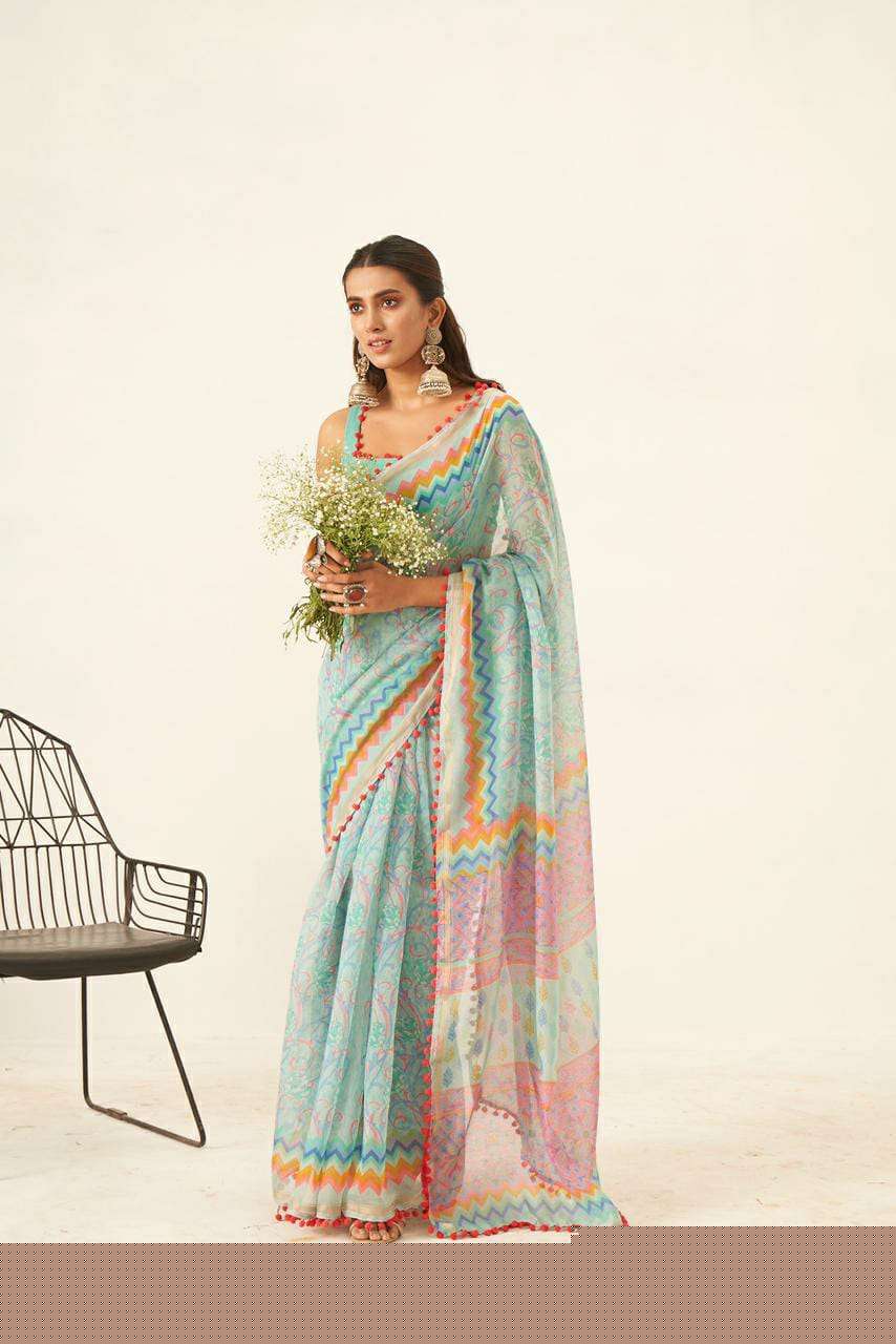 PUMPUM BY SR A TO J SERIES INDIAN TRADITIONAL WEAR COLLECTION BEAUTIFUL STYLISH FANCY COLORFUL PARTY WEAR & OCCASIONAL WEAR SOFT COTTON SAREES AT WHOLESALE PRICE