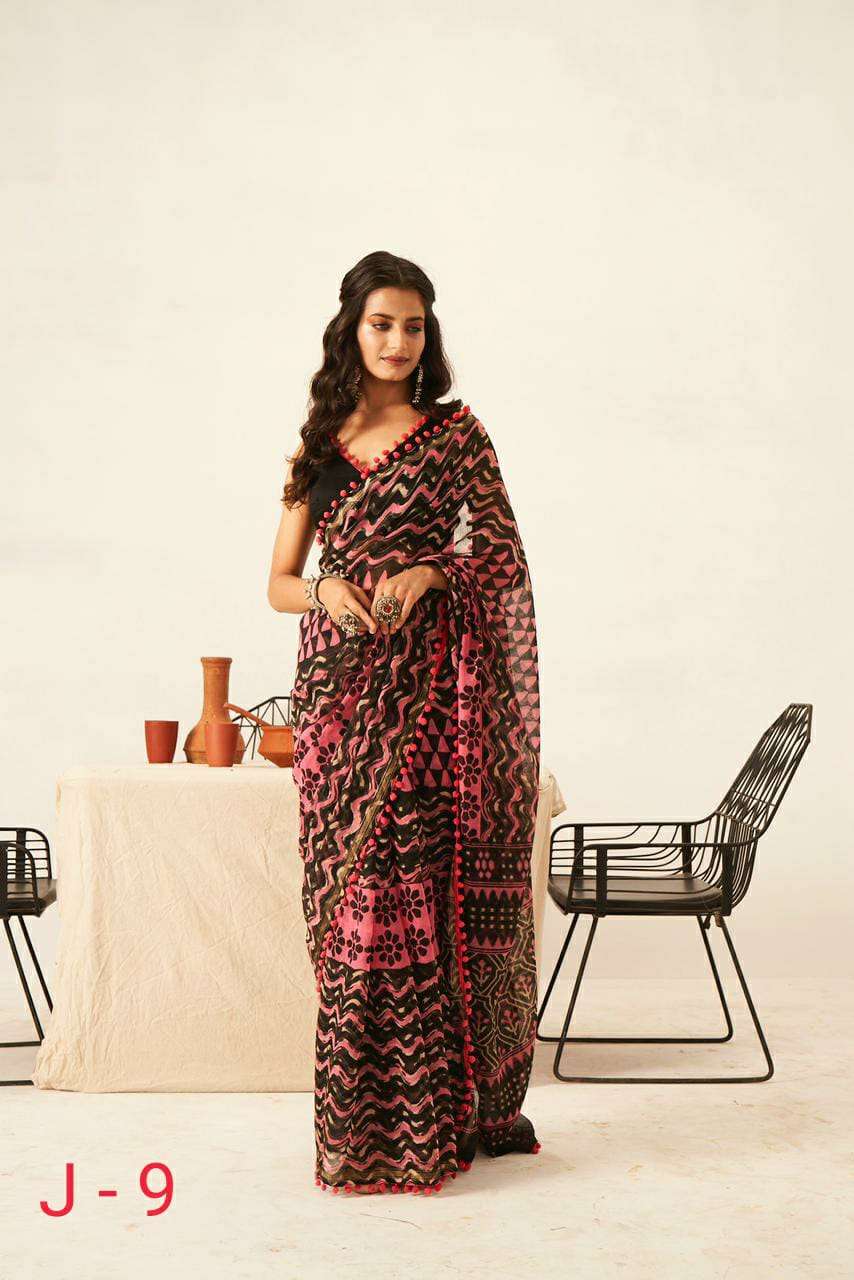 PUMPUM BY SR A TO J SERIES INDIAN TRADITIONAL WEAR COLLECTION BEAUTIFUL STYLISH FANCY COLORFUL PARTY WEAR & OCCASIONAL WEAR SOFT COTTON SAREES AT WHOLESALE PRICE