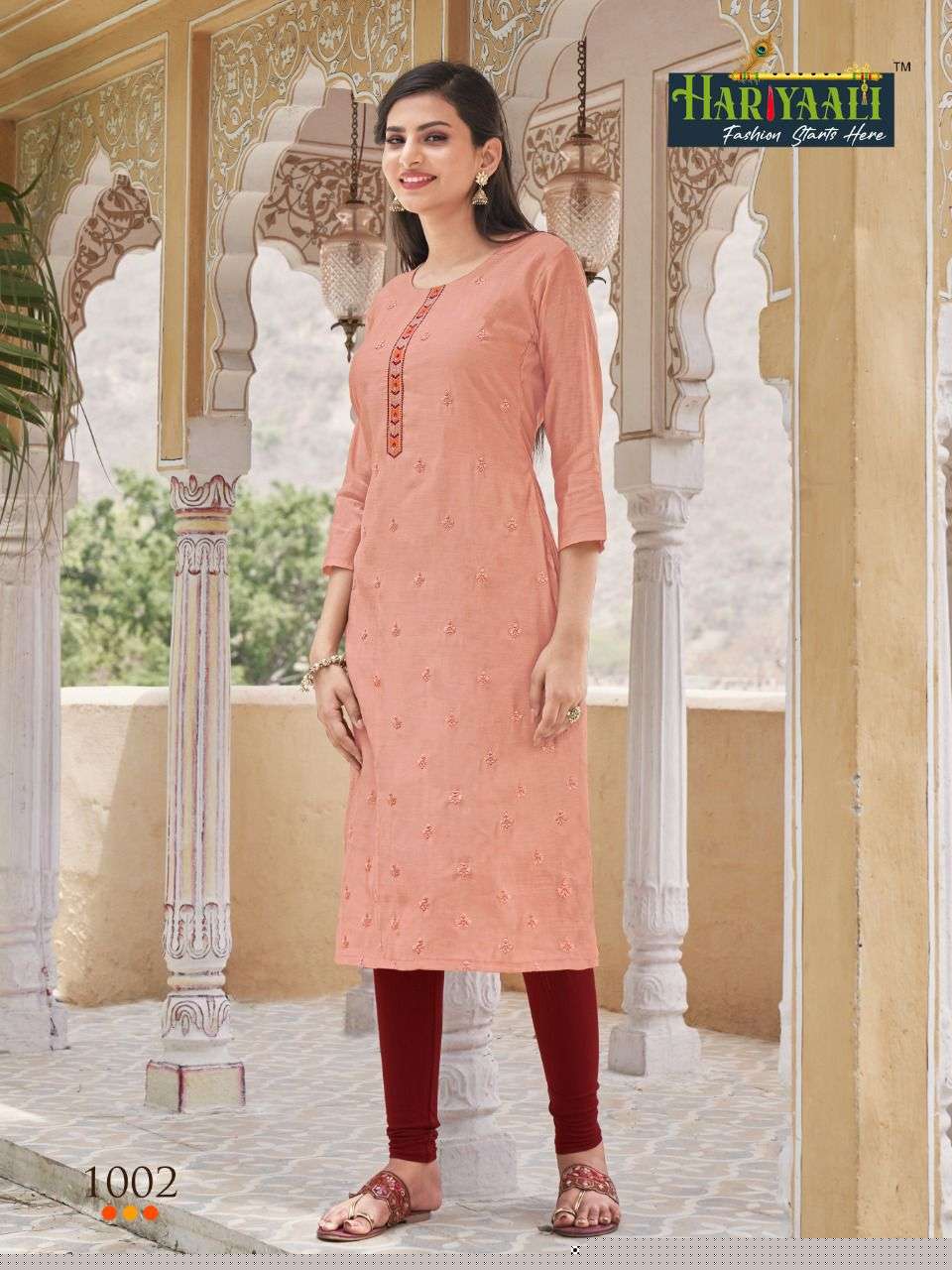 AAROHI BY HARIYAALI 1001 TO 1006 SERIES DESIGNER STYLISH FANCY COLORFUL BEAUTIFUL PARTY WEAR & ETHNIC WEAR COLLECTION VISCOSE KURTIS AT WHOLESALE PRICE
