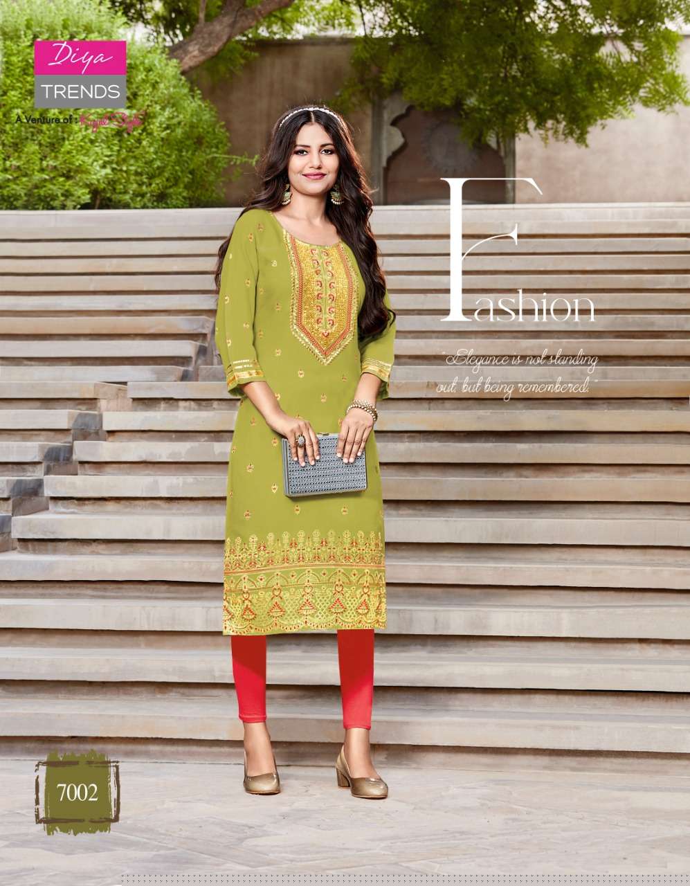 Victoria Vol-7 By Diya Trends 7001 To 7014 Series Designer Stylish Fancy Colorful Beautiful Party Wear & Ethnic Wear Collection Rayon Print With Embroidered Kurtis At Wholesale Price