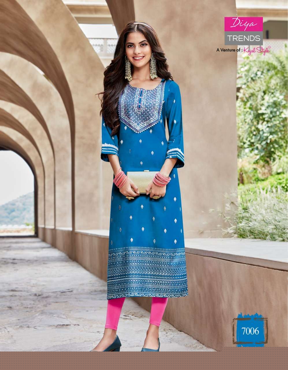 Victoria Vol-7 By Diya Trends 7001 To 7014 Series Designer Stylish Fancy Colorful Beautiful Party Wear & Ethnic Wear Collection Rayon Print With Embroidered Kurtis At Wholesale Price