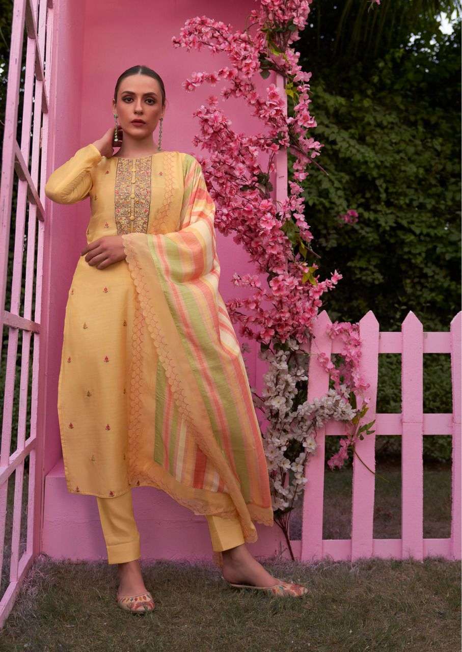 GLORENA BY SHUROOQ 10077 TO 10080 SERIES BEAUTIFUL SUITS COLORFUL STYLISH FANCY CASUAL WEAR & ETHNIC WEAR PURE MUSLIN DRESSES AT WHOLESALE PRICE