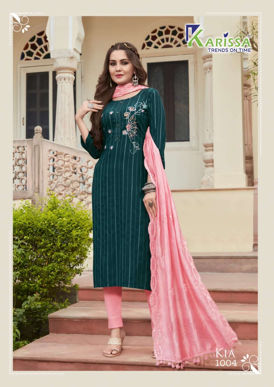 KIA BY KARISSA 1001 TO 1006 SERIES BEAUTIFUL SUITS COLORFUL STYLISH FANCY CASUAL WEAR & ETHNIC WEAR PURE VISCOSE RAYON DRESSES AT WHOLESALE PRICE