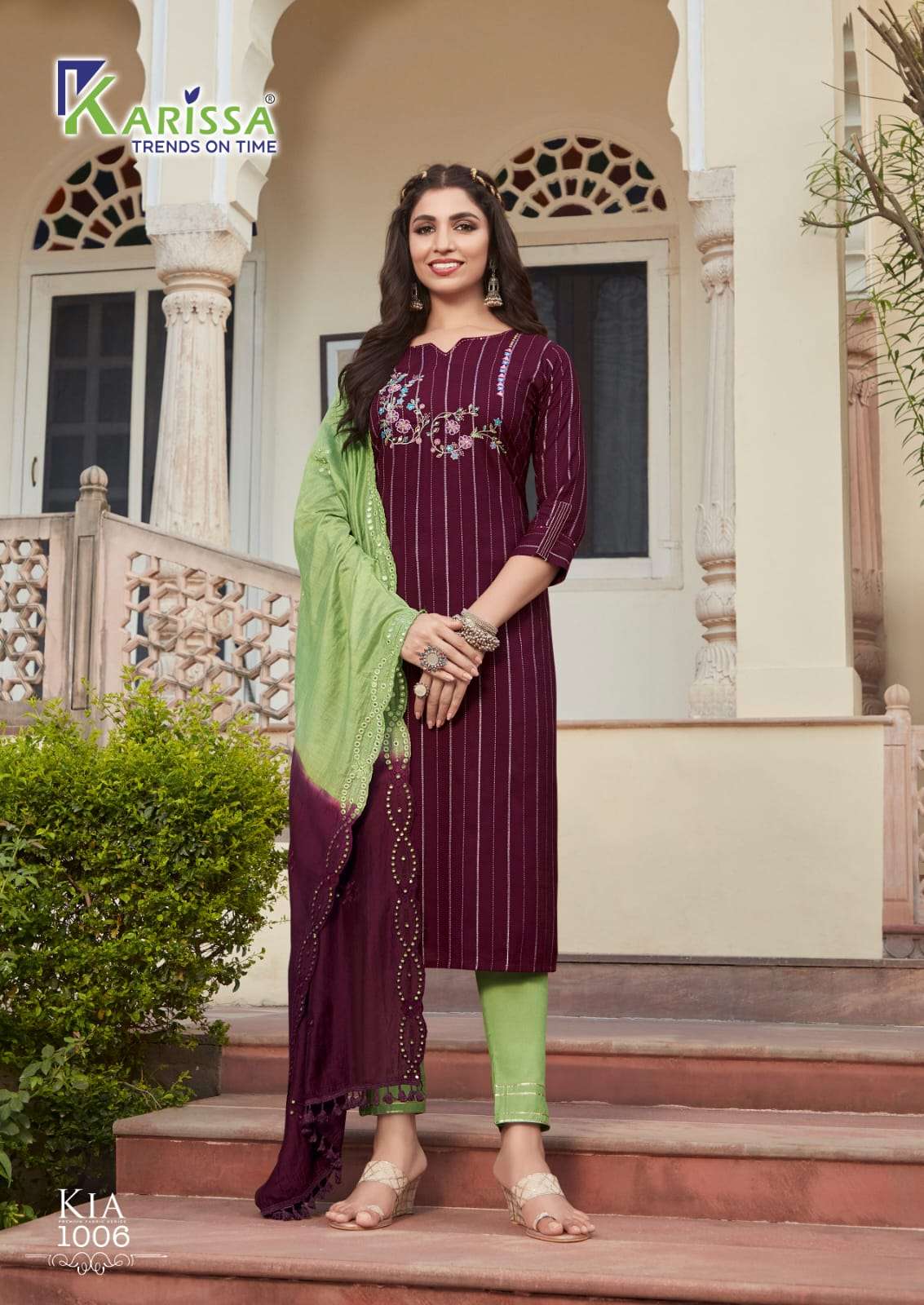 KIA BY KARISSA 1001 TO 1006 SERIES BEAUTIFUL SUITS COLORFUL STYLISH FANCY CASUAL WEAR & ETHNIC WEAR PURE VISCOSE RAYON DRESSES AT WHOLESALE PRICE