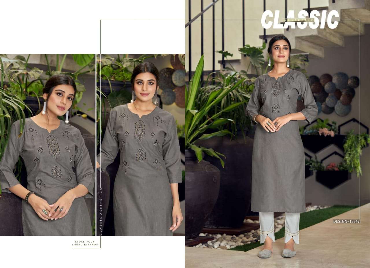 Parin By Kalaroop 13342 To 13346 Series Designer Stylish Fancy Colorful Beautiful Party Wear & Ethnic Wear Collection Fancy Kurtis At Wholesale Price