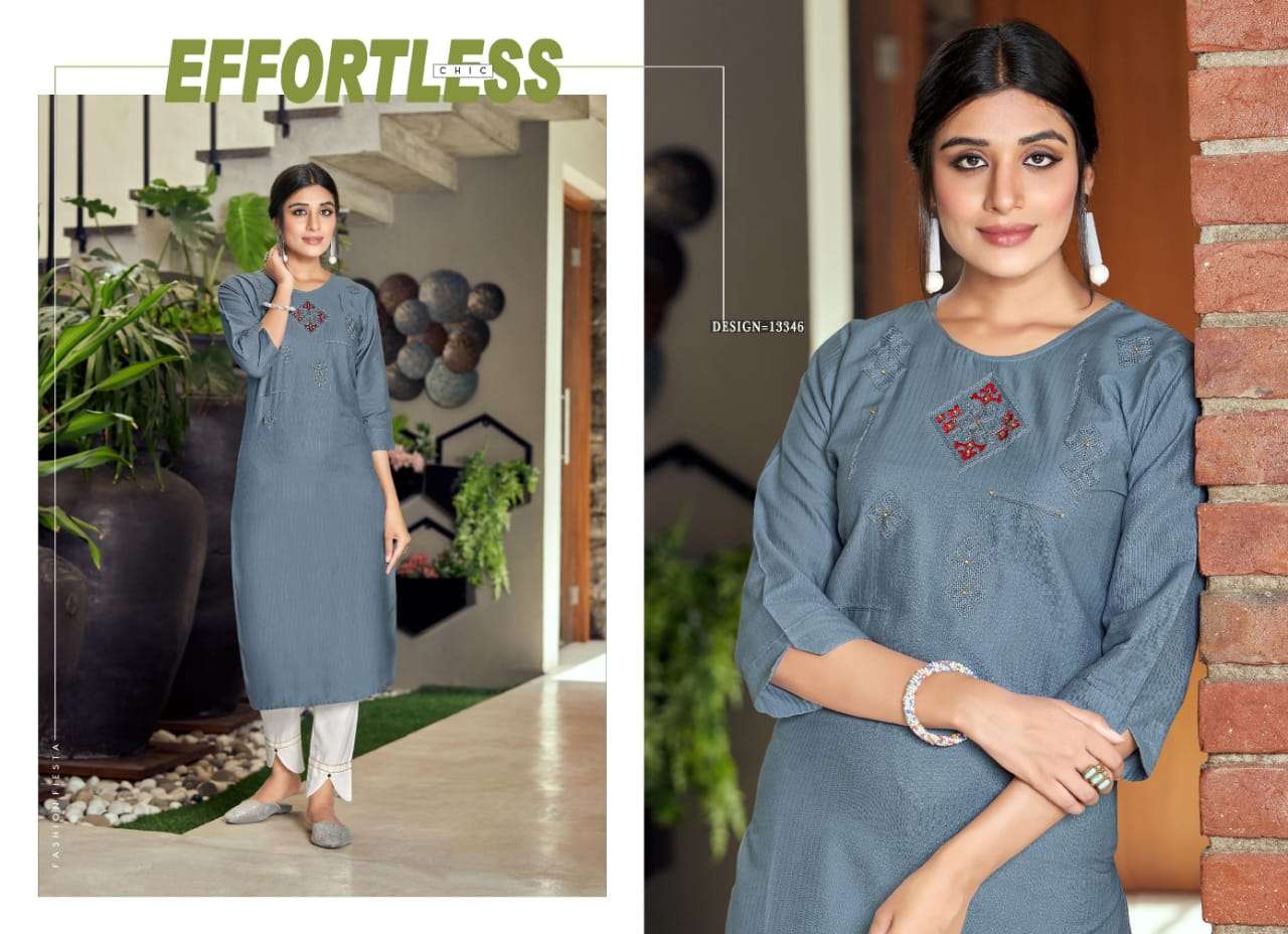 Parin By Kalaroop 13342 To 13346 Series Designer Stylish Fancy Colorful Beautiful Party Wear & Ethnic Wear Collection Fancy Kurtis At Wholesale Price