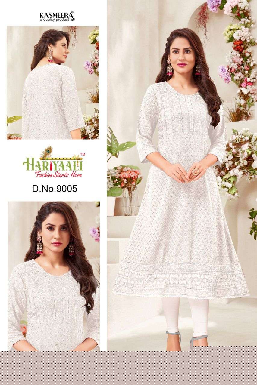 ALEENA BY HARIYAALI 9001 TO 9010 SERIES DESIGNER STYLISH FANCY COLORFUL BEAUTIFUL PARTY WEAR & ETHNIC WEAR COLLECTION PURE RAYON KURTIS AT WHOLESALE PRICE